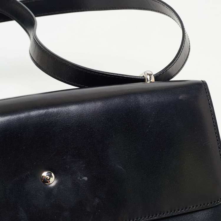 مملوكة مسبقًا Cartier Black Glossy Leather Panthere Shoulder Bag