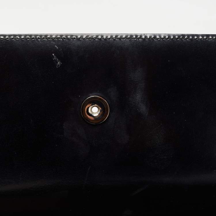 مملوكة مسبقًا Cartier Black Glossy Leather Panthere Shoulder Bag