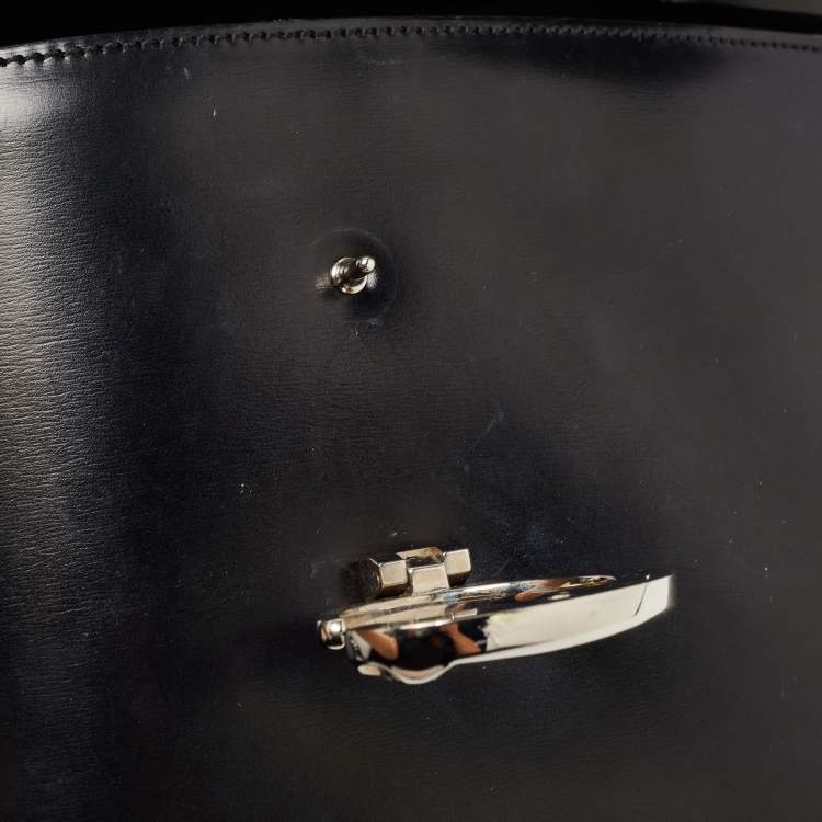 مملوكة مسبقًا Cartier Black Glossy Leather Panthere Shoulder Bag