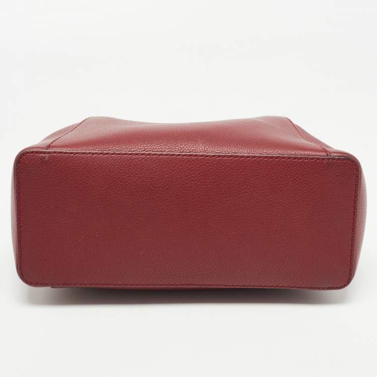 Pre Owned Cartier Burgundy Leather C De Cartier Satchel