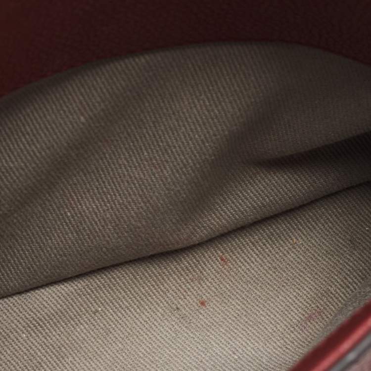Pre Owned Cartier Burgundy Leather C De Cartier Satchel