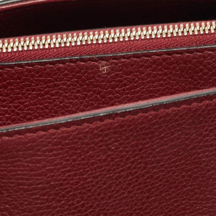 Pre Owned Cartier Burgundy Leather C De Cartier Satchel