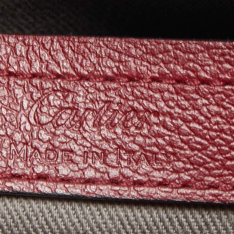 Pre Owned Cartier Burgundy Leather Mini C de Cartier Satchel