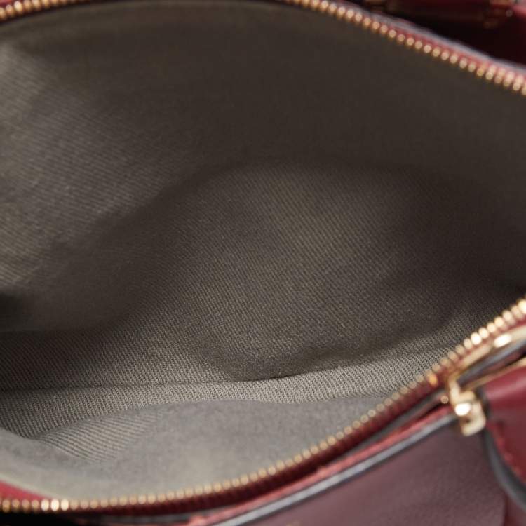 Pre Owned Cartier Burgundy Leather Mini C de Cartier Satchel