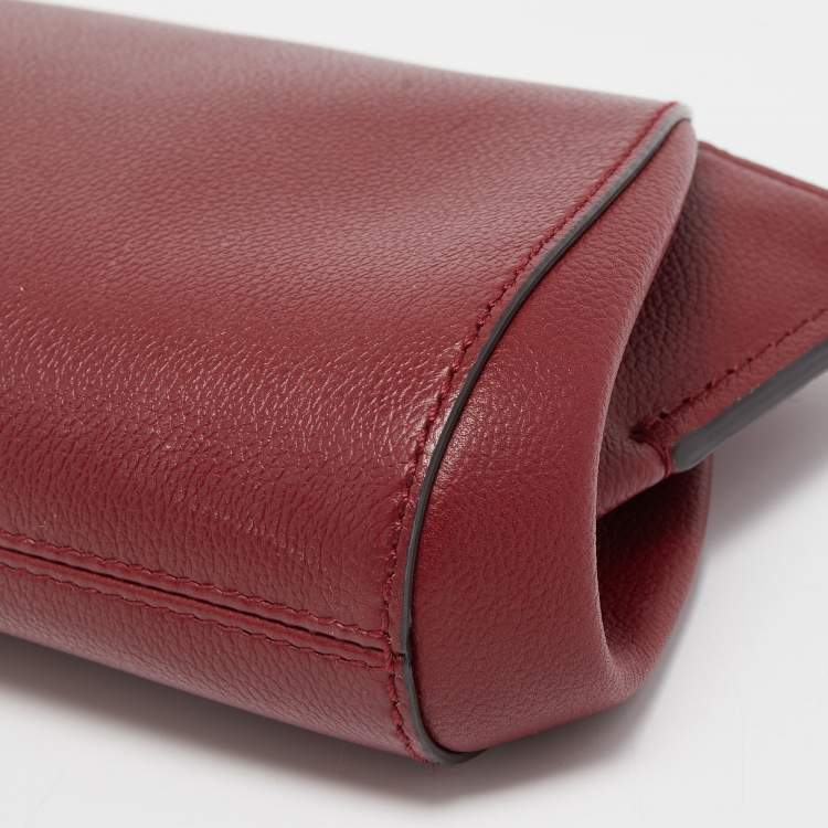Pre Owned Cartier Red Leather C De Cartier Clutch