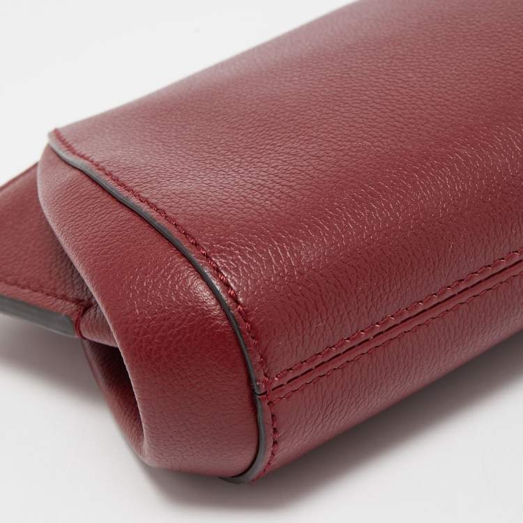 Pre Owned Cartier Red Leather C De Cartier Clutch