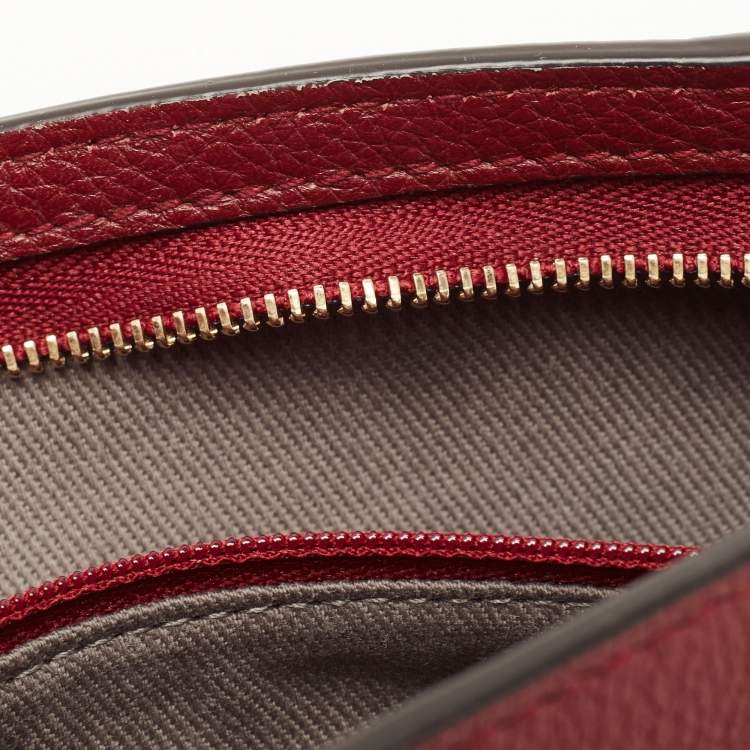 Pre Owned Cartier Red Leather C De Cartier Clutch