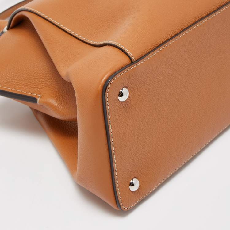 Pre Owned Cartier Tan Leather C de Cartier Bag