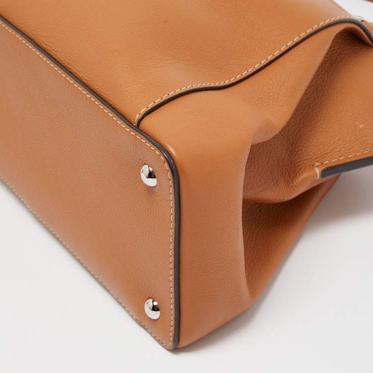 Pre Owned Cartier Tan Leather C de Cartier Bag