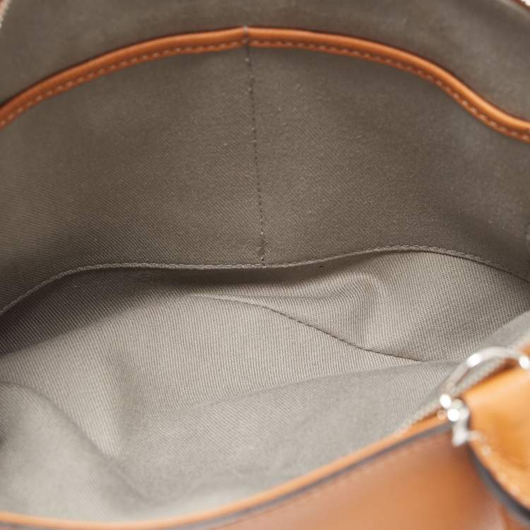 Pre Owned Cartier Tan Leather C de Cartier Bag