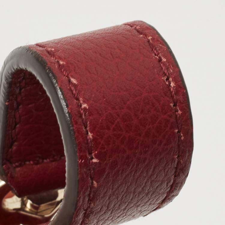 Pre Owned Cartier Red Leather Mini C de Cartier Satchel             