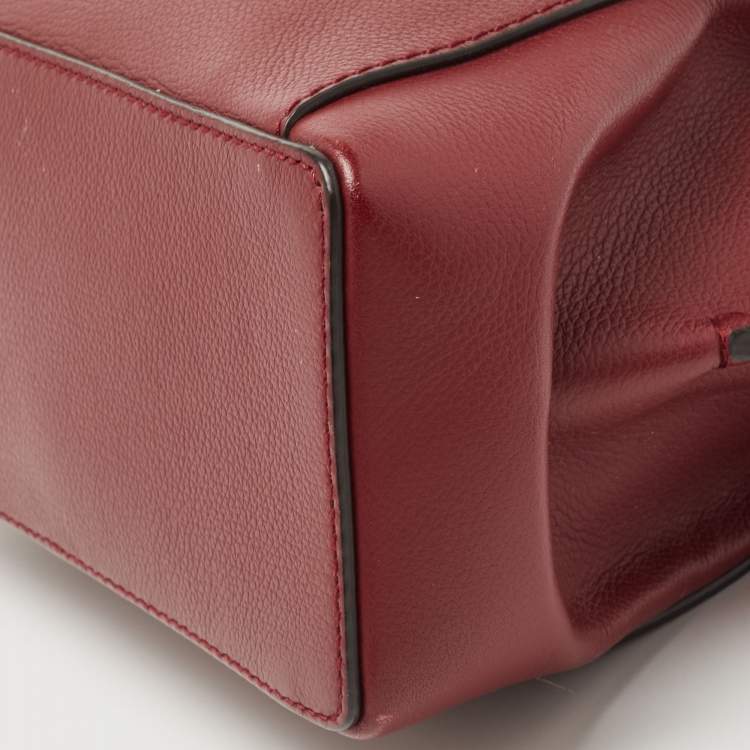 Pre Owned Cartier Red Leather Mini C de Cartier Satchel             