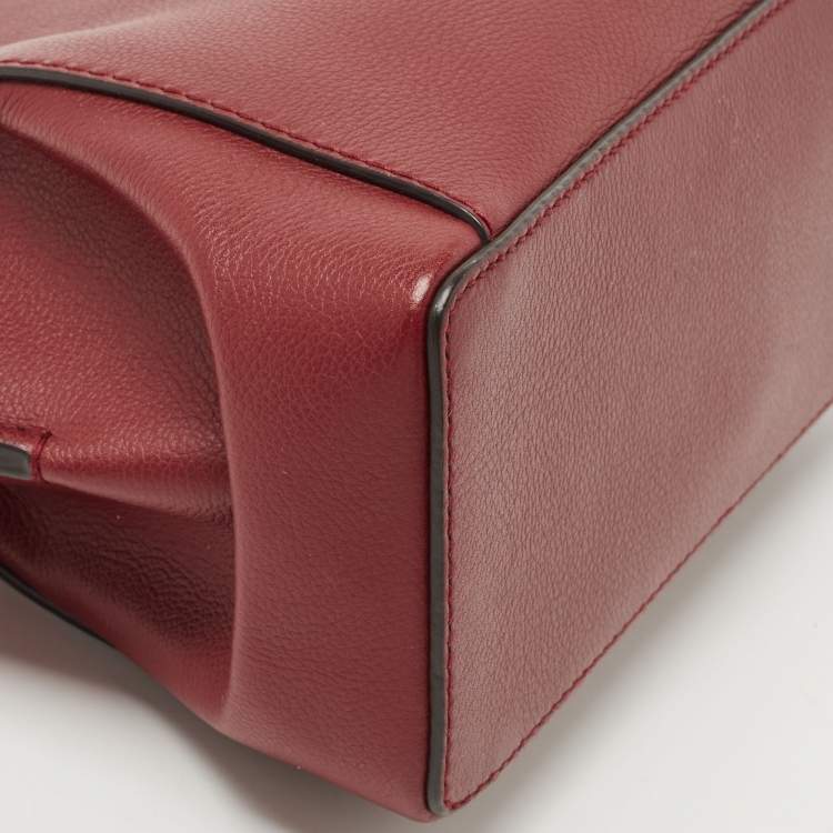 Pre Owned Cartier Red Leather Mini C de Cartier Satchel             