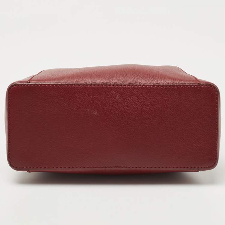 Pre Owned Cartier Red Leather Mini C de Cartier Satchel             