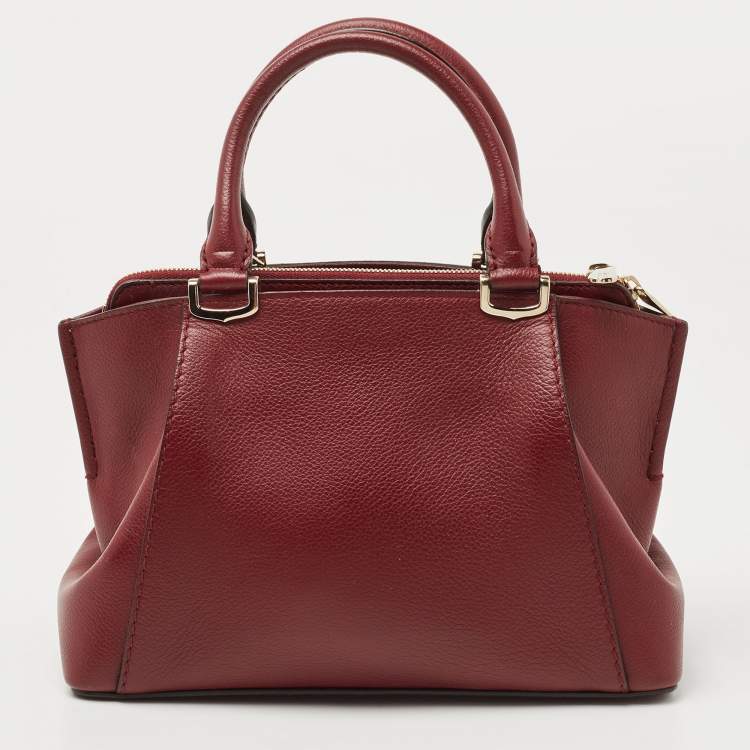 Pre Owned Cartier Red Leather Mini C de Cartier Satchel             