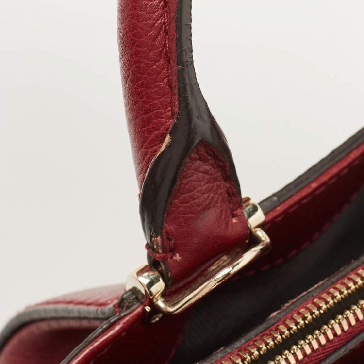 Pre Owned Cartier Red Leather Mini C de Cartier Satchel             