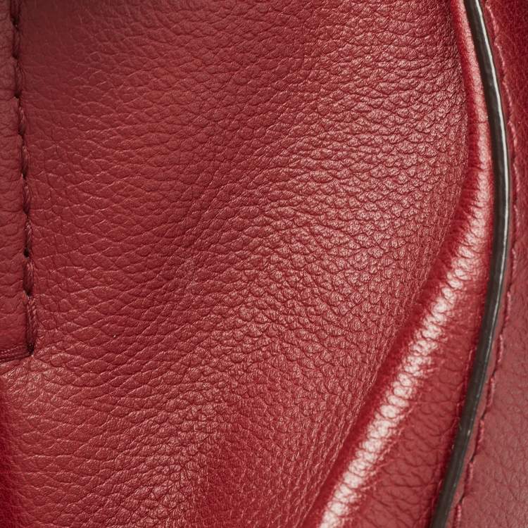 Pre Owned Cartier Red Leather Mini C de Cartier Satchel             