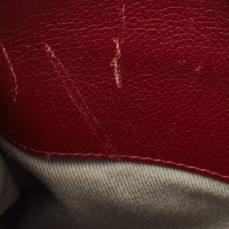 Pre Owned Cartier Red Leather Mini C de Cartier Satchel             