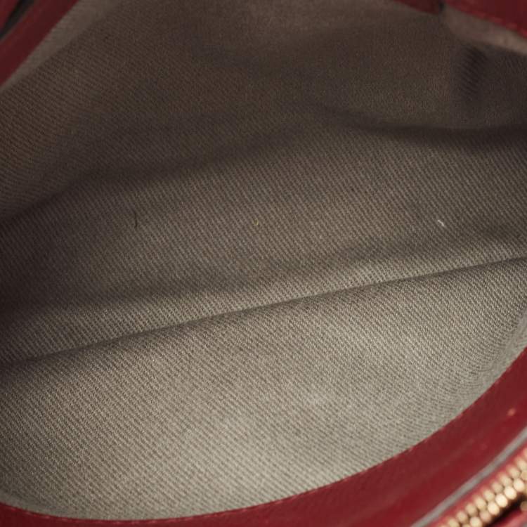 Pre Owned Cartier Red Leather Mini C de Cartier Satchel             
