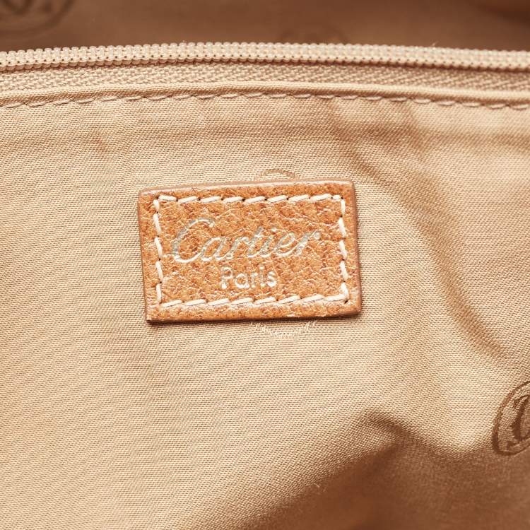 Pre Owned Cartier Brown Leather Medium Marcello de Cartier Bag