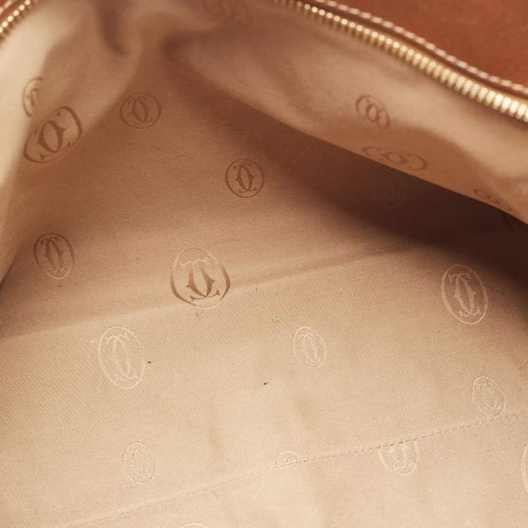 Pre Owned Cartier Brown Leather Medium Marcello de Cartier Bag
