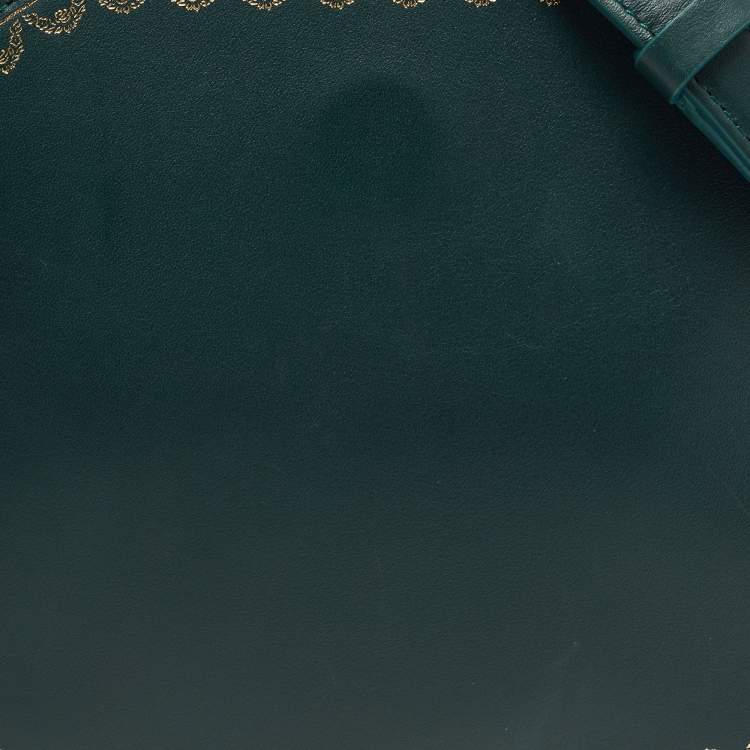 Pre Owned Cartier Green Leather Mini Guirlande De Cartier Top Handle Bag