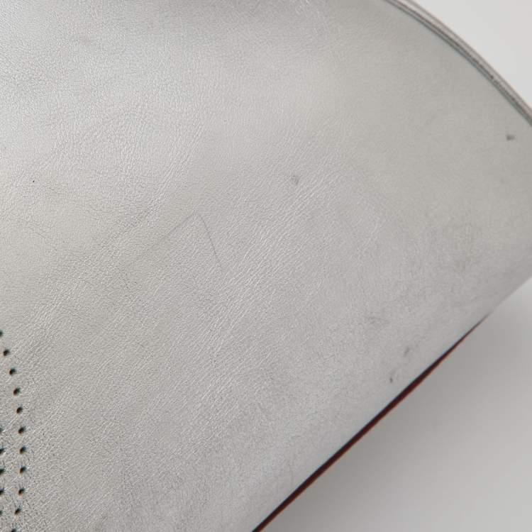 Pre Owned Cartier Silver/Red Leather Marcello de Cartier Bag