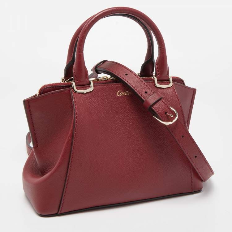 مملوكة مسبقًا Cartier Red Leather Mini C de Cartier Satchel