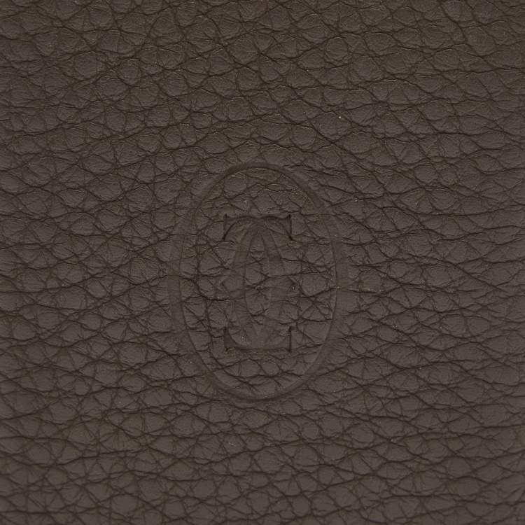 مملوكة مسبقًا Cartier Grey Leather Must de Cartier Bifold Card Case