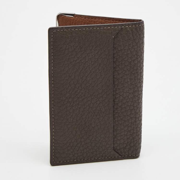 مملوكة مسبقًا Cartier Grey Leather Must de Cartier Bifold Card Case