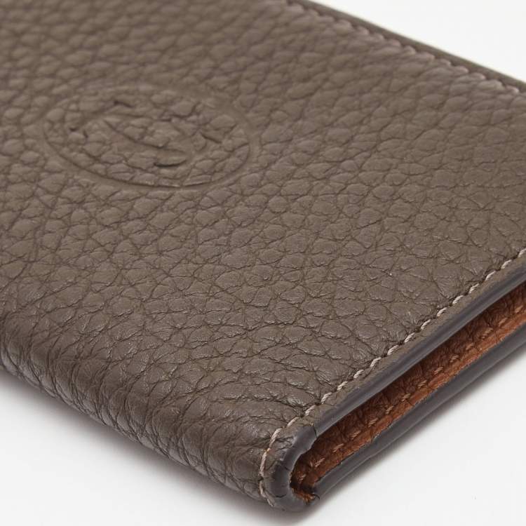 مملوكة مسبقًا Cartier Grey Leather Must de Cartier Bifold Card Case
