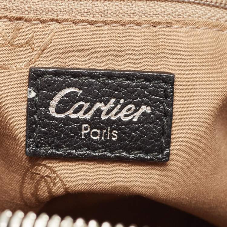 Pre Owned Cartier Black Patent and Leather Marcello de Cartier Satchel