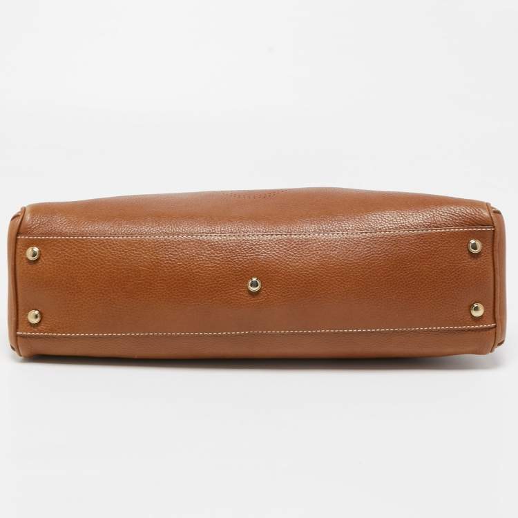 Pre Owned Cartier Brown Leather Small Marcello De Cartier Tote