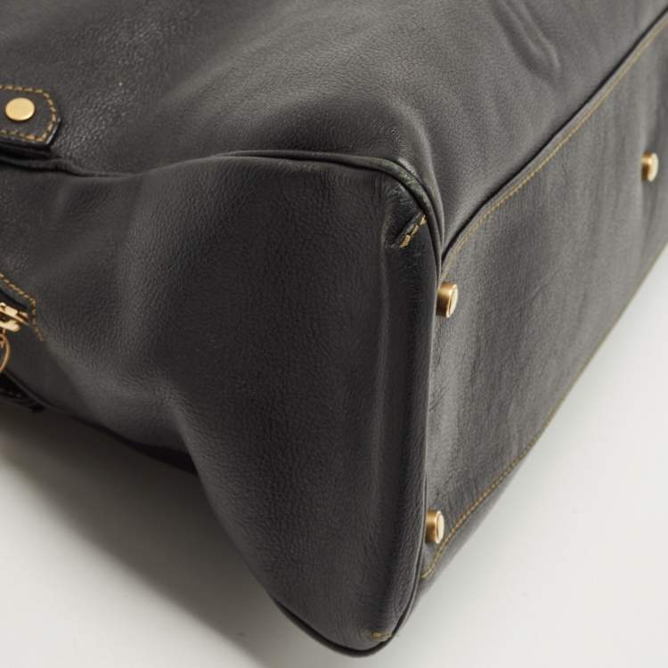 Pre Owned Cartier Black Leather Large Marcello de Cartier Bag