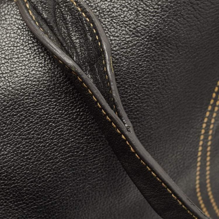 Pre Owned Cartier Black Leather Large Marcello de Cartier Bag