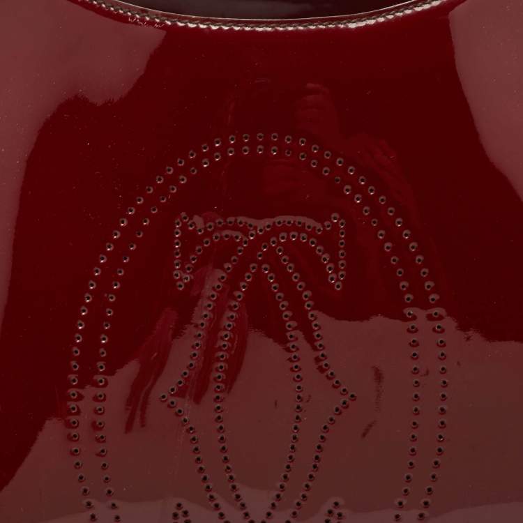 مملوكة مسبقًا Cartier Burgundy Patent Leather Large Marcello de Cartier Bag