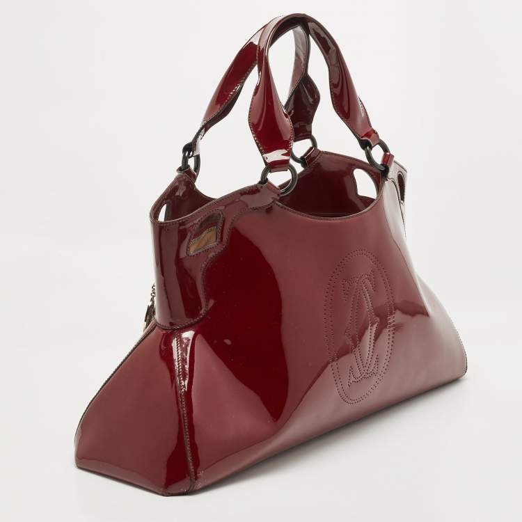 مملوكة مسبقًا Cartier Burgundy Patent Leather Large Marcello de Cartier Bag