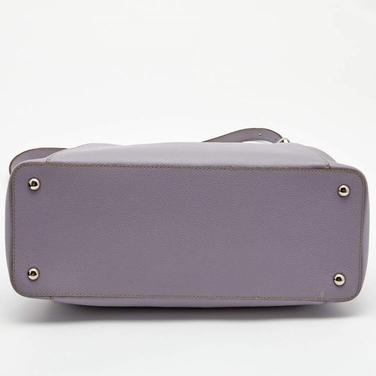 Pre Owned Cartier Lilac Leather C de Cartier Bag