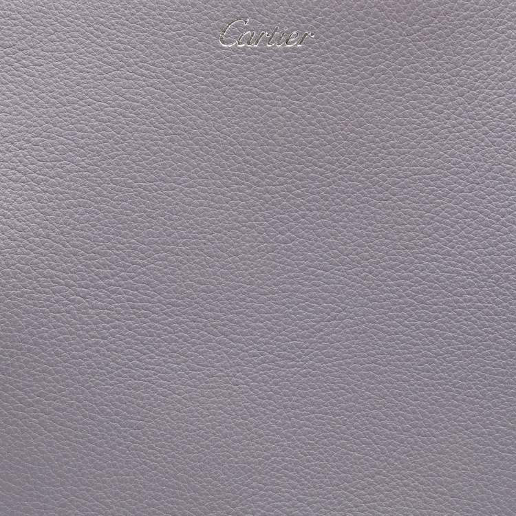 Pre Owned Cartier Lilac Leather C de Cartier Bag
