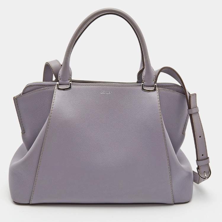 Pre Owned Cartier Lilac Leather C de Cartier Bag
