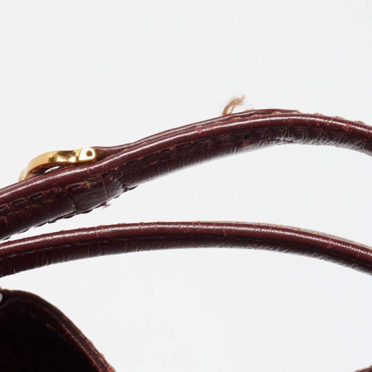 Pre Owned Cartier Burgundy Leather Must de Cartier Bucket Bag