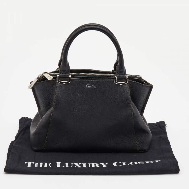 مملوكة مسبقًا Cartier Black Leather Mini C de Cartier Satchel