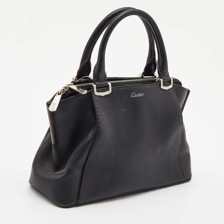 مملوكة مسبقًا Cartier Black Leather Mini C de Cartier Satchel