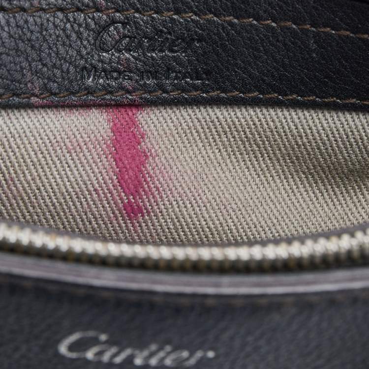 مملوكة مسبقًا Cartier Black Leather Mini C de Cartier Satchel