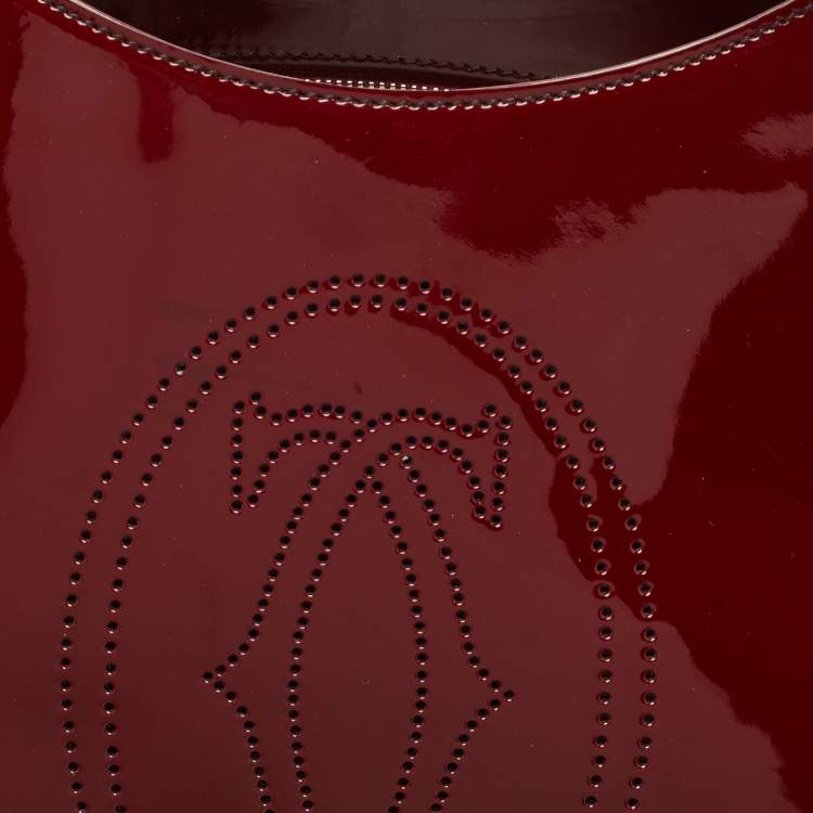 مملوكة مسبقًا Cartier Red Patent Leather Medium Marcello de Cartier Bag