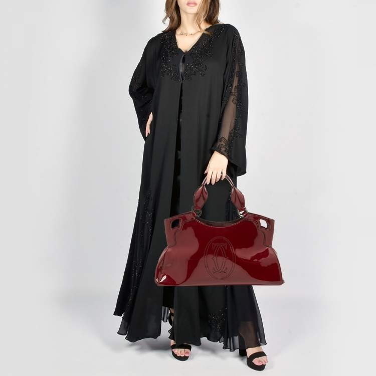مملوكة مسبقًا Cartier Red Patent Leather Medium Marcello de Cartier Bag