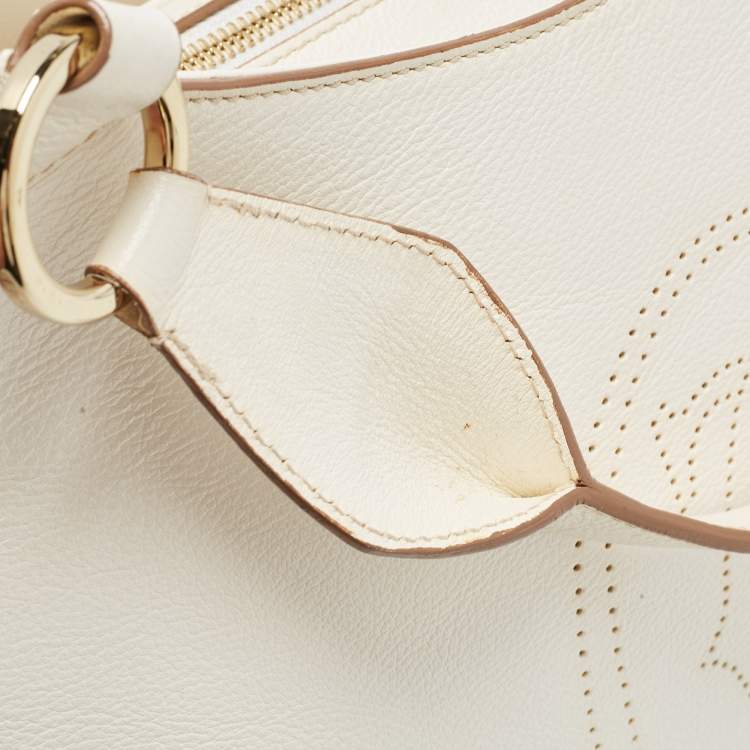 Pre Owned Cartier Off-White Leather Large Marcello de Cartier Bag