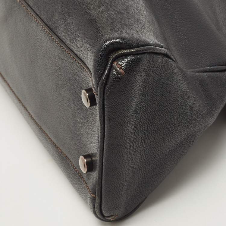 Pre Owned Cartier Black Leather Small Marcello De Cartier Bag