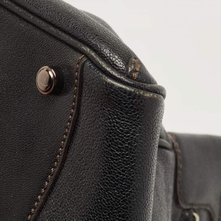 Pre Owned Cartier Black Leather Small Marcello De Cartier Bag