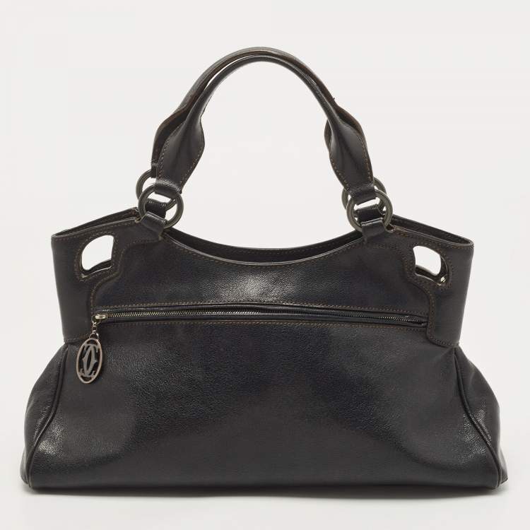 Pre Owned Cartier Black Leather Small Marcello De Cartier Bag